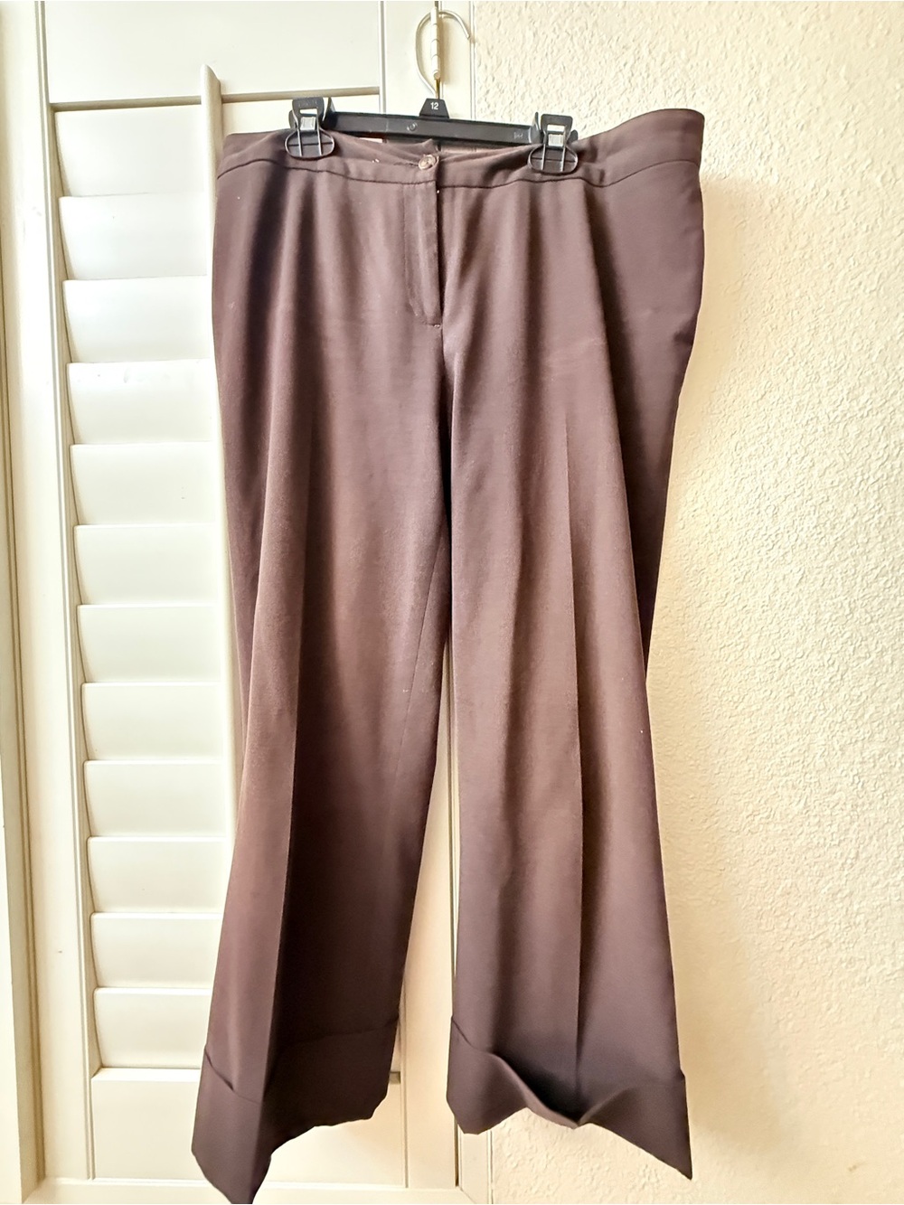 Worthington Brown Wide-Leg Dress Pants